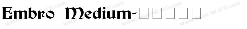 Embro Medium字体转换